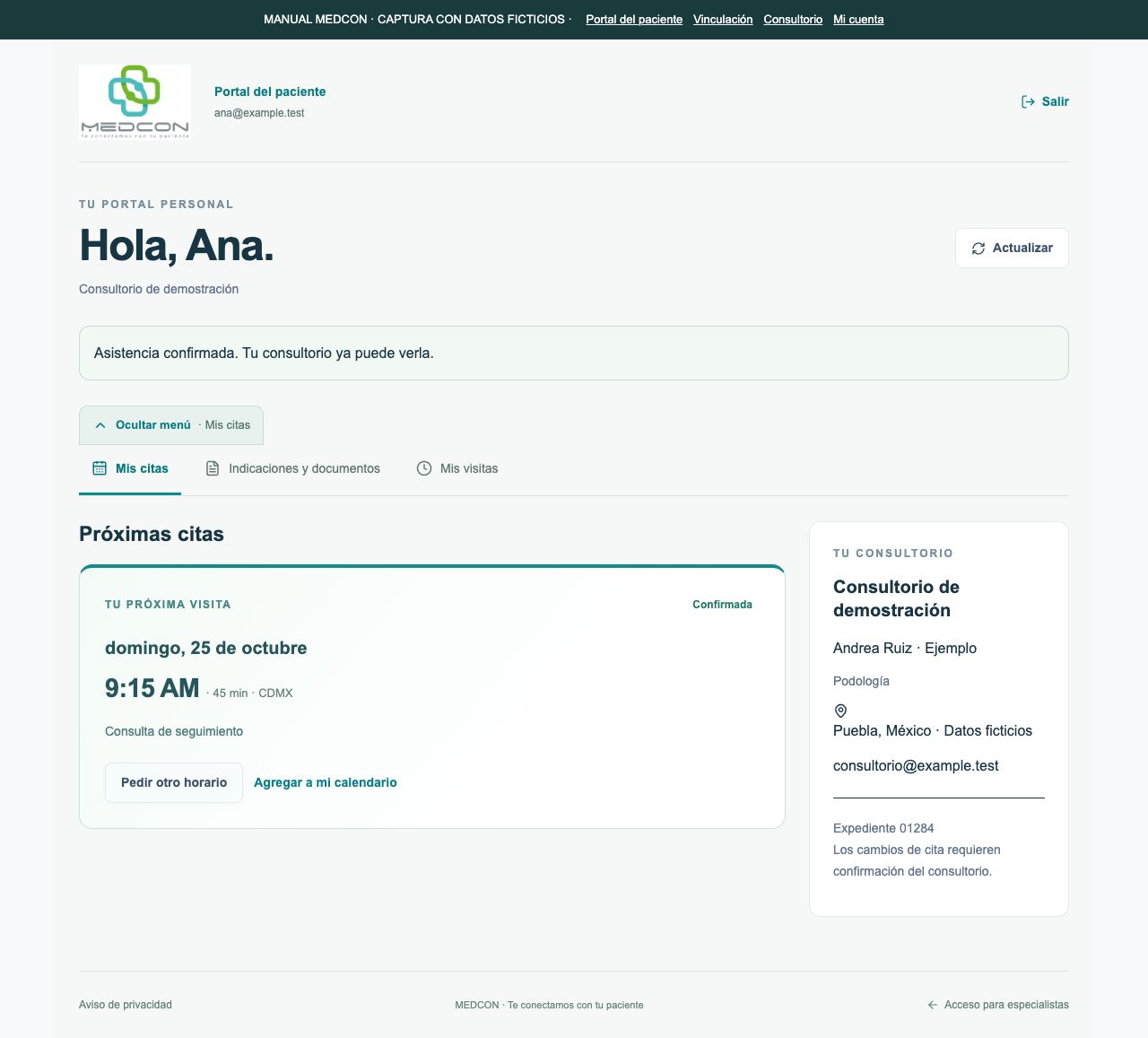 Asistencia confirmada