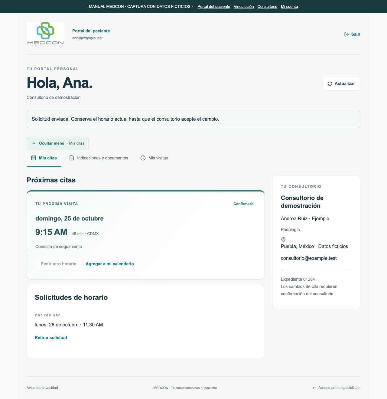 Solicitud enviada, todavía por revisar